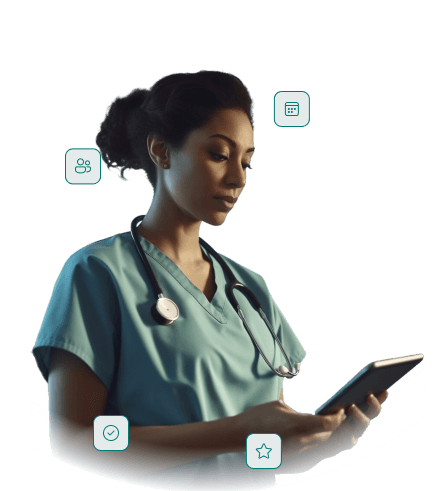 Woman smiling and holding a cellphone